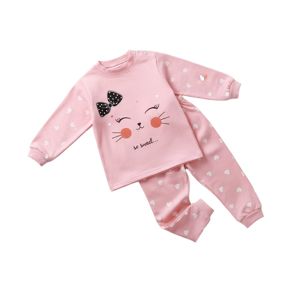 Sweet Kitty Pajama Set 🐱 - Tiny Dost